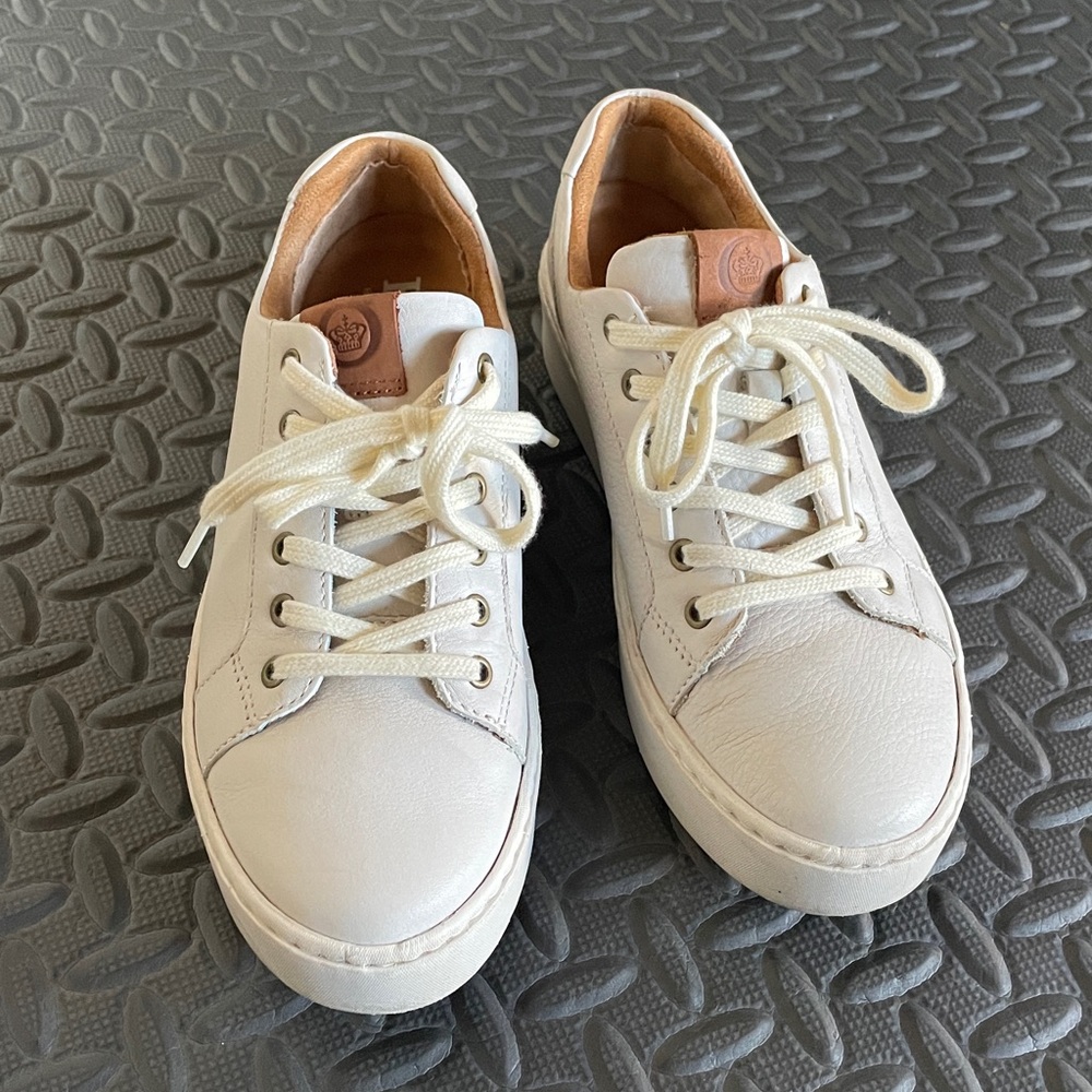 Born White Leather Sneakers
